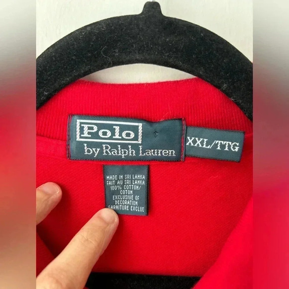 Mens Polo Ralph  Lauren Classic Fit Long Sleeve Red Mesh Polo Shirt - Picture 4 of 11